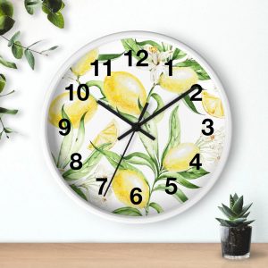 Fresh Lemon Plant Wall Clock