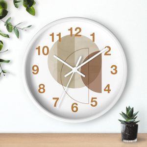 Modern Neutral Geometric Wall Clock