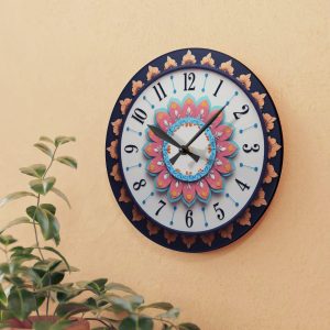 Beautiful floral mandala decorative wall clock